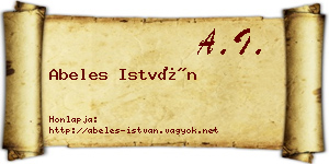 Abeles István névjegykártya